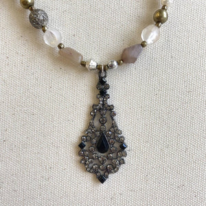 Jennifer Keller "Who, Me?" Necklace Made With Salvaged Jewelry, Jewelry, Jennifer Laurel Keller Art, Atrium 916 - Sacramento.Shop