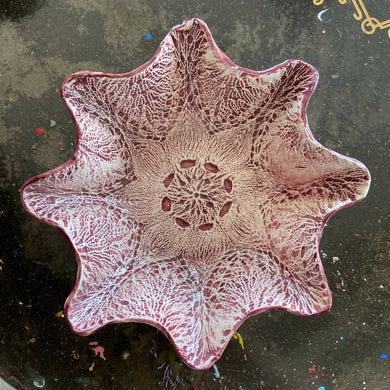Lorna M Designs - Red and White Star Bowl, Ceramics, Atrium 916, Atrium 916 - Sacramento.Shop