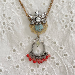 Jennifer Keller "Abigale" Necklace Made With Salvaged Jewelry, Jewelry, Jennifer Laurel Keller Art, Atrium 916 - Sacramento.Shop