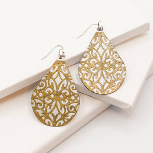 Susan Twining Creations - Baroque Scroll Teardrop Earrings, Jewelry, Susan Twining Creations, Sacramento . Shop
