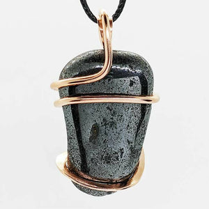 Arcane Moon - Copper Wrapped Hematite Pendant, Jewelry, Arcane Moon, Atrium 916 - Sacramento.Shop