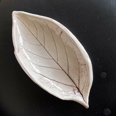Lorna M Designs - White Leaf Tray Small, Ceramics, Atrium 916, Atrium 916 - Sacramento.Shop