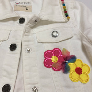 Maggie Devos - Childs Frida - White jean jacket - Size 2T, Fashion, Maggie Devos, Sacramento . Shop