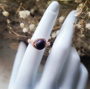 Island Girl Art - Wire Wrapped Ring- Purple Geode, Jewelry, Island Girl Art by Rhean, Atrium 916 - Sacramento.Shop