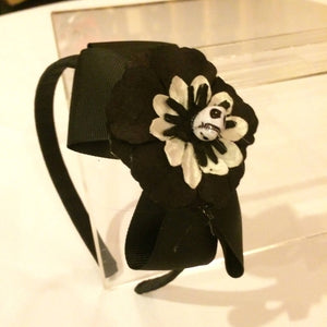 Maggie Devos - Black & white bow & skull headband, Crafts, Maggie Devos, Atrium 916 - Sacramento.Shop