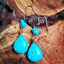 Load image into Gallery viewer, Island Girl Art - Natural Stone Earrings- Turquoise &amp; Copper Earrings, Jewelry, Island Girl Art by Rhean, Atrium 916 - Sacramento.Shop
