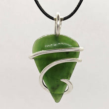Load image into Gallery viewer, Arcane Moon Sterling Silver Wrapped Nephrite Jade Pendant, Jewelry, Arcane Moon, Atrium 916 - Sacramento.Shop
