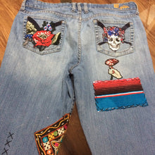 Load image into Gallery viewer, Maggie Devos - Hippie throwback jeans - Embellished &amp; distressed - Size 12, Fashion, Maggie Devos, Sacramento . Shop
