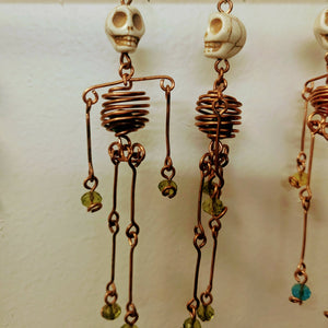 Stone Turner Creations- Large Skeleton Earrings, Jewelry, Stone Turner Creations, Atrium 916 - Sacramento.Shop