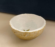 Load image into Gallery viewer, Paper Zen Designs - Small Maple Gold/White Paper Mache Pulp Bowl, Home Decor, Paper Zen Designs, Sacramento . Shop
