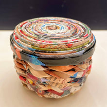 Load image into Gallery viewer, Paper Zen Designs - Small Paper Weaved Container with Lid, Home Decor, Paper Zen Designs, Atrium 916 - Sacramento.Shop

