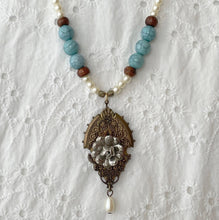 Load image into Gallery viewer, Jennifer Keller &quot;Vintage Rose&quot; Necklace Made With Salvaged Jewelry, Jewelry, Jennifer Laurel Keller Art, Sacramento . Shop
