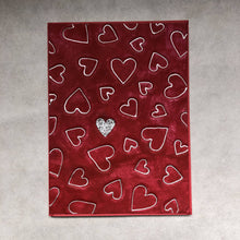Load image into Gallery viewer, Susan Twining Creations - Handmade Greeting Card with Silver or Gold Hearts - 5x7&quot;, Stationery, Susan Twining Creations, Atrium 916 - Sacramento.Shop
