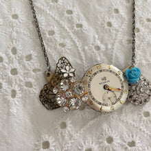Load image into Gallery viewer, Jennifer Keller &quot;Time Flies&quot; Necklace Made With Salvaged Jewelry, Jewelry, Jennifer Laurel Keller Art, Atrium 916 - Sacramento.Shop
