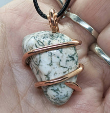 Load image into Gallery viewer, Arcane Moon - Cold forged Copper Wrapped Tree Agate Pendant, Jewelry, Arcane Moon, Atrium 916 - Sacramento.Shop
