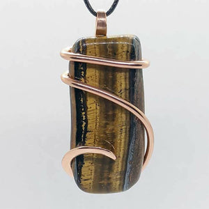Arcane Moon - Copper Wrapped Tigereye Pendant, Jewelry, Arcane Moon, Atrium 916 - Sacramento.Shop