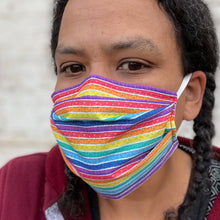 Load image into Gallery viewer, Nurelle Creations Rainbow Stripes Face Mask, Masks, Nurelle Creations, Sacramento . Shop

