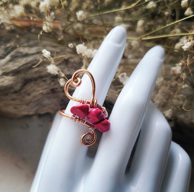 Island Girl Art - Wire Wrapped Ring- Copper Heart, Jewelry, Island Girl Art by Rhean, Atrium 916 - Sacramento.Shop