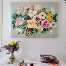 Load image into Gallery viewer, Nida Akhtar Studio- She Loves me Flowers, Wall Art, Nida Akhtar Studio, Atrium 916 - Sacramento.Shop
