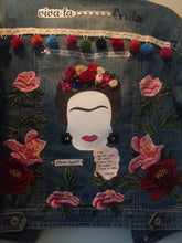 Load image into Gallery viewer, Maggie Devos - Viva la Frida jean jacket - Size M, Fashion, Maggie Devos, Sacramento . Shop
