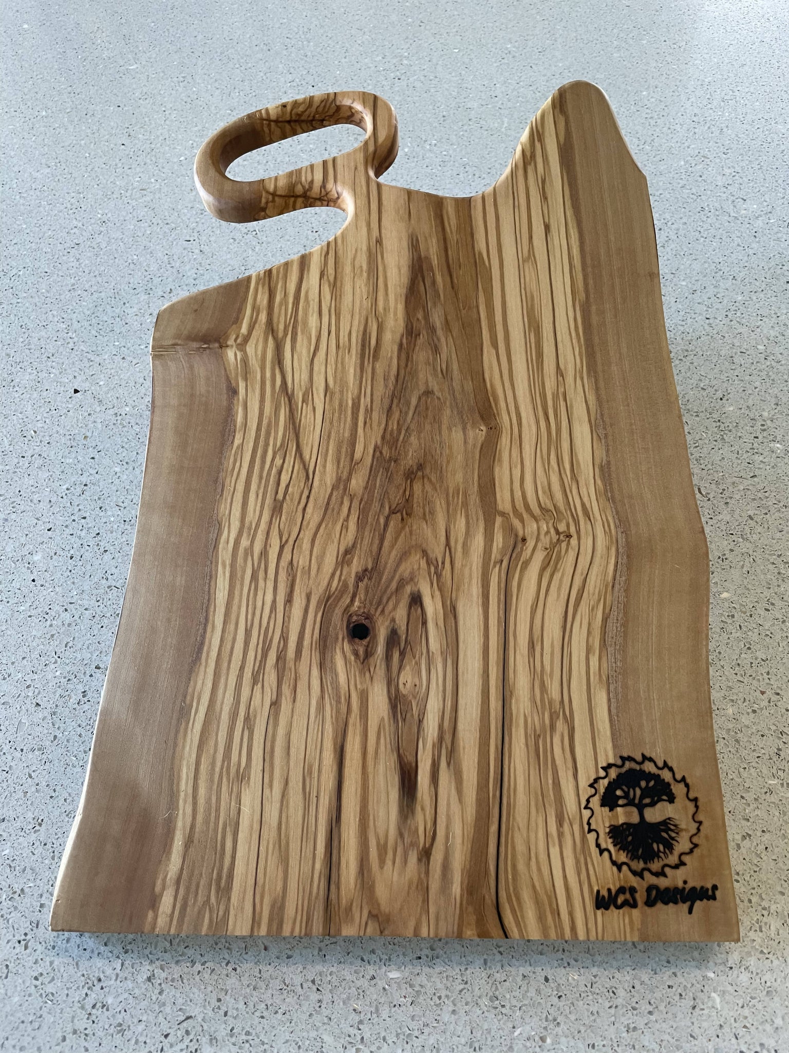 Natural Edge Cutting Board with Inlay