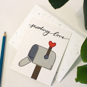 Handmade by Nicole - plantable sending love - greeting card, Stationery, Handmade By Nicole, Sacramento . Shop