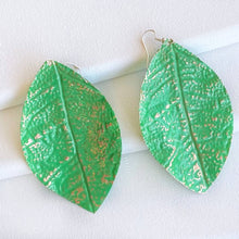 Load image into Gallery viewer, Joyce Pierce- Recycled Copper Hand Painted Leaf Earrings- Large, Jewelry, Joyce Pierce, Atrium 916 - Sacramento.Shop
