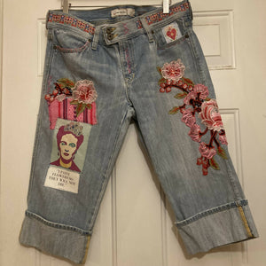 Maggie Devos - Embellished crop jeans-Frida pink-Size 10 reg, Fashion, Maggie Devos, Atrium 916 - Sacramento.Shop