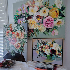 Nida Akhtar Studio- She Loves me Flowers, Wall Art, Nida Akhtar Studio, Atrium 916 - Sacramento.Shop