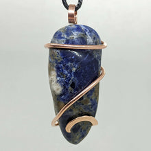 Load image into Gallery viewer, Arcane Moon - Cold forged Copper Wrapped Sodalite Pendant, Jewelry, Arcane Moon, Atrium 916 - Sacramento.Shop
