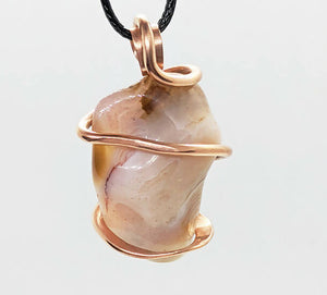 Arcane Moon - Cold forged Copper Wrapped Agate Pendant, Jewelry, Arcane Moon, Atrium 916 - Sacramento.Shop