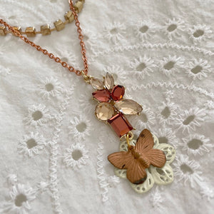 Jennifer Keller "Fluttering" Necklace Made With Salvaged Jewelry, Jewelry, Jennifer Laurel Keller Art, Atrium 916 - Sacramento.Shop