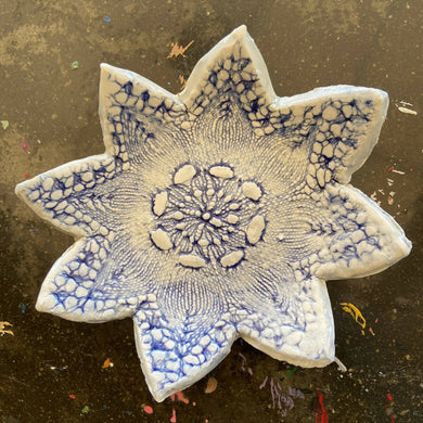 Lorna M Designs - Medium Blue Star Dish, Ceramics, Atrium 916, Atrium 916 - Sacramento.Shop