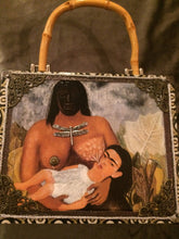 Load image into Gallery viewer, Maggie Devos - Frida purse/tobacco box art - Frida w/dragonflies, Crafts, Maggie Devos, Sacramento . Shop

