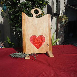 WCS Designs- Charcuterie Board with Red Heart Inlay, Wood Working, WCS Designs, Atrium 916 - Sacramento.Shop