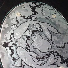 Load image into Gallery viewer, Peace Core Glass Art - Etched Glass Koi Fish Pond Table, Glasswork, Peace Core Glass Art, Atrium 916 - Sacramento.Shop
