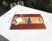 Load image into Gallery viewer, WCS Designs- Serving/Charcuterie board with cat inlay, Wood Working, WCS Designs, Atrium 916 - Sacramento.Shop
