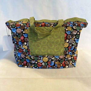 Shop for Hope- "Button- Up Buttercup" Foldable Tote Bag, Bags, Shop For Hope, Atrium 916 - Sacramento.Shop