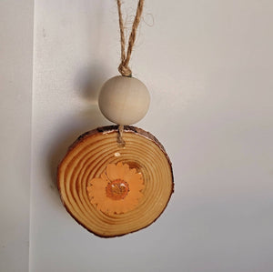 Preserved Flower Wood Ornament, Home Decor, Island Girl Art by Rhean, Atrium 916 - Sacramento.Shop