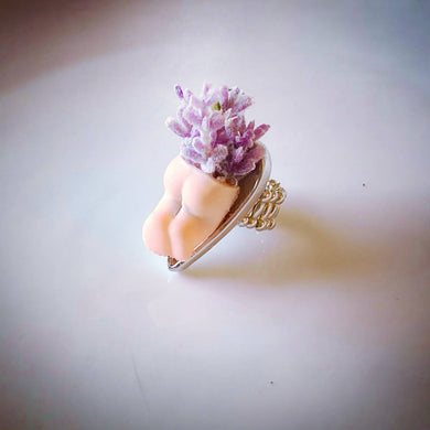 Grace Yip Designs- Lavender Love Butt ring, Jewelry, Grace Yip Designs, Atrium 916 - Sacramento.Shop