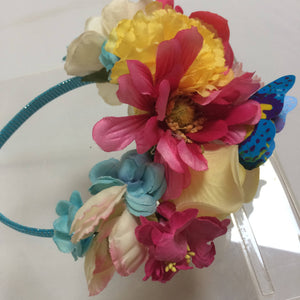 Maggie Devos-Multi flower crown-Aqua-One size, Crafts, Maggie Devos, Sacramento . Shop