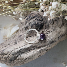 Load image into Gallery viewer, Island Girl Art - Wire Wrapped Ring - Silver Amethyst, Jewelry, Island Girl Art by Rhean, Atrium 916 - Sacramento.Shop
