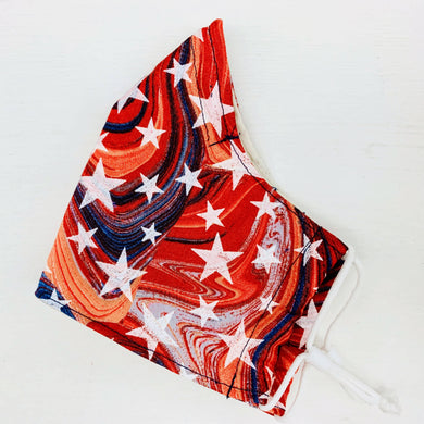 Jean Stone - Red & Blue Stars Mask - Sacramento . Shop