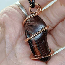 Load image into Gallery viewer, Arcane Moon - Copper Wrapped Red Tigereye Pendant, Jewelry, Arcane Moon, Atrium 916 - Sacramento.Shop
