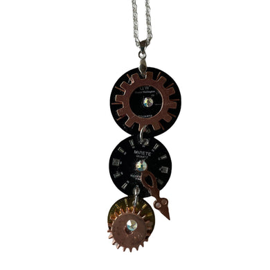 Joyce Pierce- Five O'clock Somewhere 3 Black Dial Necklace., Jewelry, Joyce Pierce, Sacramento . Shop