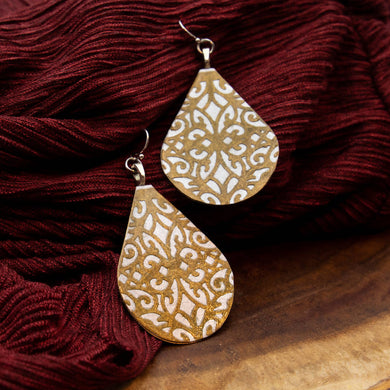 Susan Twining Creations - Baroque Scroll Teardrop Earrings, Jewelry, Susan Twining Creations, Sacramento . Shop
