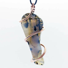 Load image into Gallery viewer, Arcane Moon - Copper Wrapped Montana Agate Pendant, Jewelry, Arcane Moon, Atrium 916 - Sacramento.Shop
