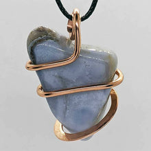 Load image into Gallery viewer, Arcane Moon - Copper Wrapped Blue Lace Agate Pendant, Jewelry, Arcane Moon, Atrium 916 - Sacramento.Shop
