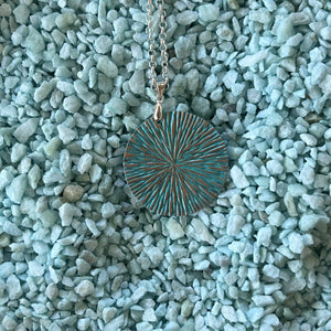 Joyce Pierce - Medium Copper Medallion Hand Painted, Jewelry, Joyce Pierce, Atrium 916 - Sacramento.Shop