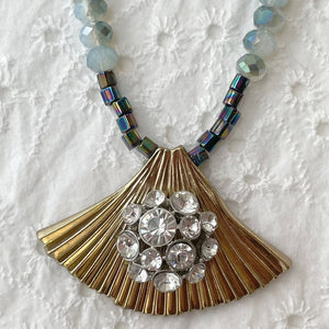Jennifer Keller "Ginkgo Leaf" Necklace Made With Salvaged Jewelry, Jewelry, Jennifer Laurel Keller Art, Sacramento . Shop